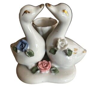 Vintage Swan Tapered Candle and/ or Toothpick Holder